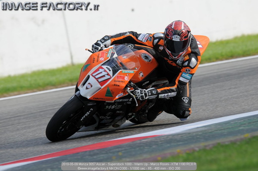 2010-05-09 Monza 0057 Ascari - Superstock 1000 - Warm Up - Marco Rosini - KTM 1190 RC8 R